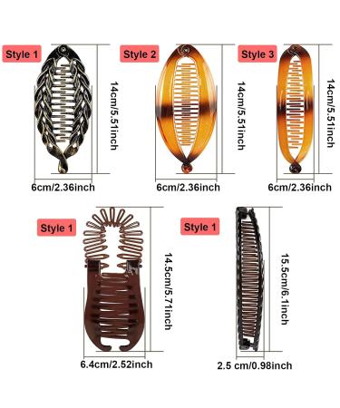 10-Piece Banana Hair Clip Set | Large Double Ridge Clips for Long Hair | Perfect Banana Ponytail Holders for Women & Girls - Buy Online on GoSupps.com