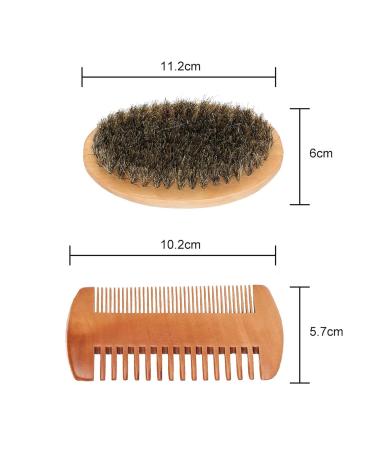 Mustache & Beard Brush and Comb Set | Men's Beard Grooming Tool Kit for Effortless Care - Buy Online on GoSupps.com