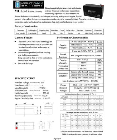 Mighty Max 12V 1.3Ah Replacement Battery for Mercedes-Benz N000000004039 - Reliable International Shipping - Buy Online on GoSupps.com
