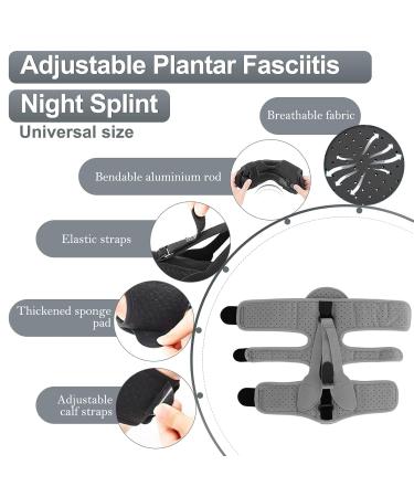Cheerlink Adjustable Plantar Fasciitis Night Brace | Breathable Foot Relief for Plantar Fasciitis & Achilles Tendonitis - Gray - Buy Online on GoSupps.com