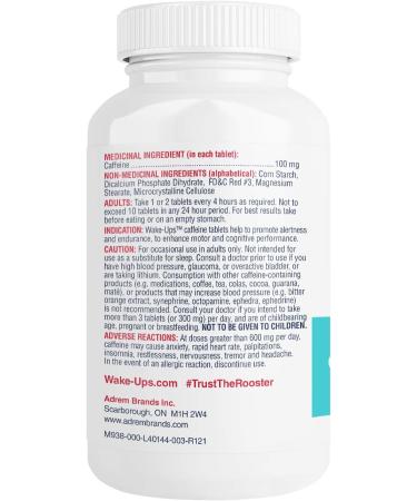 Wake-Ups 100mg Caffeine Tablets (Pack of 3) - Buy Online on GoSupps.com