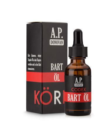 AP Donovan - Premium Beard Oil 30ml | Sustainable Beard Care | Sandalwood | CODEX Beard Care Series