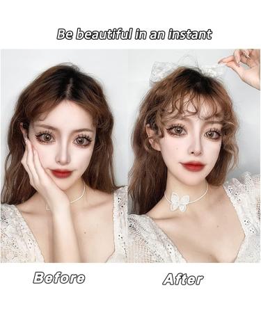 Bangs Hair Clip Thin Curly Bangs Natural Fluffy Curly Hair Pieces Fashion Clip-in Air Bangs Synthetic Bangs Hairpieces Hair Extension for Women Girls Bangs Clip in Hair (Color : Deep brown) - Buy Online on GoSupps.com