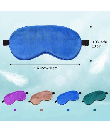 4-Piece Kids Silk Sleep Mask Set - Adjustable Strap Eye Masks for Travel & Relaxation in Dark Green, Royal Blue, Purple & Coffee - Buy Online on GoSupps.com