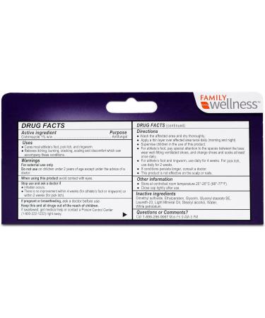 Family Wellness Antifungal Clotrimazole 1% Cream 4-Pack for Athlete's Foot, Jock Itch, Ringworm - 910334 - Buy Online on GoSupps.com