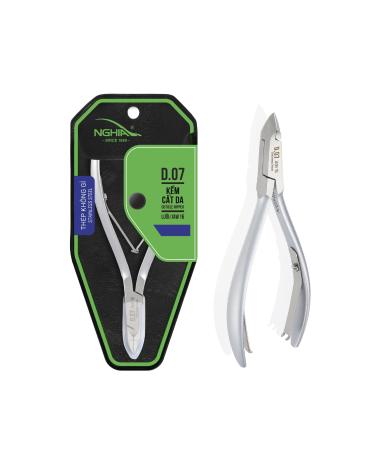 NGHIA Cuticle Nipper - D-07 JAW 16 | Stainless Steel | Durable and Sharp | Ergonomic Design | Grey Plated | Ideal for Salons and Home Use