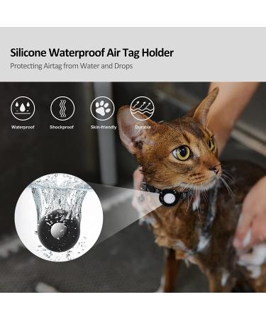 Airtag Cat Collar with Safety Buckle and Bell - Reflective 3/8 Width for Small Pets - Black - Buy Online on GoSupps.com