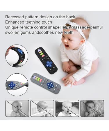 Remote-Controlled Silicone Bathing Toys for 3-Month-Olds - Dental Aid & Soothing Bite Rings (2-Set) in Black & Gray - Buy Online on GoSupps.com