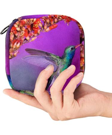 Women's Napkin Storage Bag - Colibri Red Flowers | Portable Menstrual Cup & Bandage Organizer | Ideal for First Period - Buy Online on GoSupps.com