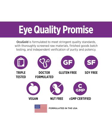 DOCTORS' PREFERRED Clinical-Grade OcuGold Eye Vitamins with Lutein and Zeaxanthin for Macula & Retina Health Digital Eye Strain Eye Fatigue and Visual Performance - 30 Vegan Capsules 30 Count (Pack of 1) - Buy Online on GoSupps.com