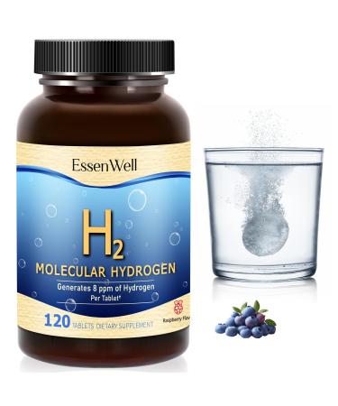 Molecular Hydrogen Tablets with Magnesium 120 Tablets 8 ppm per Tablet Raspberry