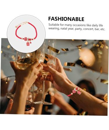 TEHAUX 2 Pcs Red String Bracelet Friendship Strand Bangles Friendship Braclets Bracelet Gift for Women New Year Gift Lucky Rope Strap 2021 Lucky Bracelet Alloy Crystal Armband Student - Buy Online on GoSupps.com