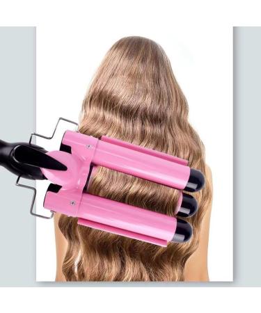 3 Barrel Curling Iron Crimper Hair Waver Deep Wave Styling Tool (Pink) - Buy Online on GoSupps.com