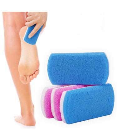 LifeePro Foot Pumice Stone 4 PCs Double Sided Pumice Stone for Feet Hard Skin Callus Remover and Scrubber Hard Skin Callus Remover Pedicure Foot Care Tools for Wet Dry Foot