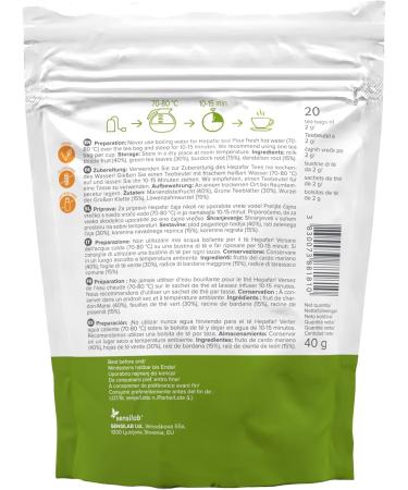 HepaFar Liver Detox Tea - 120 Bags | Green Tea Dandelion & Climbing Root | Detoxify Your Liver Sensilab Hepafar Forte - Buy Online on GoSupps.com