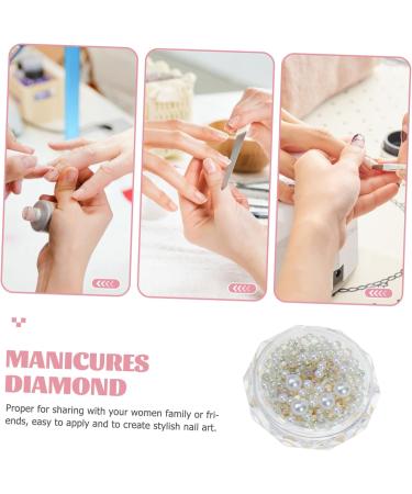 VINTORKY 4 Boxes Flower Decor Half Pearl Bead Rhinestone for Nails Hair Decorations Rhinestone Flatback Flowers Decor Pearls Nail Gems Pearls for Hair Nail Decor Resin The Bubble Steel Ball - Buy Online on GoSupps.com