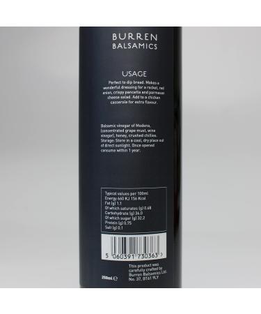 Burren Balsamics Chilli & Honey Infused Balsamic Vinegar of Modena - 250ml - Buy Online on GoSupps.com