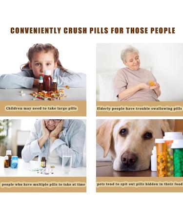 Electric Pill Crusher Grinder - Grind Medicine & Vitamin Tablets into Fine Powder - Ideal for Children & Pets - Purple - Buy Online on GoSupps.com