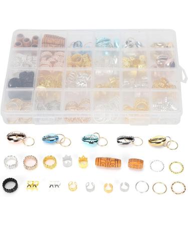 Metal Hair Braid Rings Cute Shell Pendants Decoration for Stylish Hairstyles Fashionable Dreadlock Hair Coils Accessories with Exquisite Patterns Suitable for Home Professional Salon - Buy Online on GoSupps.com