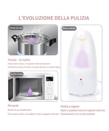 Portable Menstruation Cup Sterilizer - Fast Cleaner for All Sizes | EU Plug - Buy Online on GoSupps.com