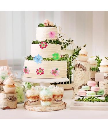 120pcs edible flowers cake toppers flower cupcake toppers flower decor cakes wafer paper floral cake decor edible flowers cupcake toppers for wedding birthday baby shower party accessories - Buy Online on GoSupps.com