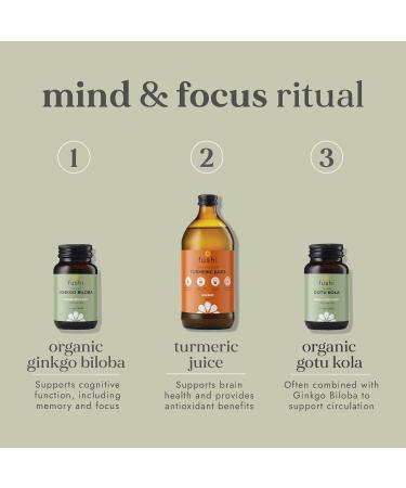 Fushi Organic Ginkgo Biloba Capsules 60 Caps | Fresh-Ground Whole Food | Memory Boosting Properties | Ethical & Vegan | Made in the UK Packaging may vary - Buy Online on GoSupps.com