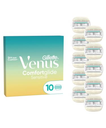 Gillette Venus Comfortglide 5 Sensitive razor blades for women 10 replacement blades 10 sensitive blades - Buy Online on GoSupps.com
