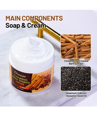 DISAAR Beauty Moisturizing Cream Cinnamon Black Sesame Restore Skin Vitality Smooth Minimize Pores Repair Anti-Wrinkle 120ml / 4.05fl.oz - Buy Online on GoSupps.com