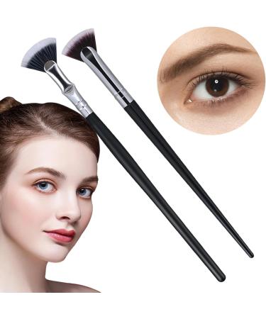 Youngwier Angled Fan Shaped Eyelash Brush | Unique Eyebrow Brush | Eyebrow and Eyelash Brush with Soft Bristles for Girlfriend Mother Wife - Buy Online on GoSupps.com