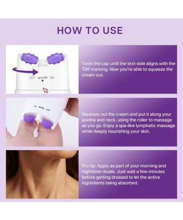 VRAIKO SADOER Gua Sha Cr me pour le Cou Cr me raffermissante pour le Cou et la M choire avec Doubles Rouleaux de Massage Hydratant pour le D collet pour les Rides Fines l lasticit et l - Buy Online on GoSupps.com