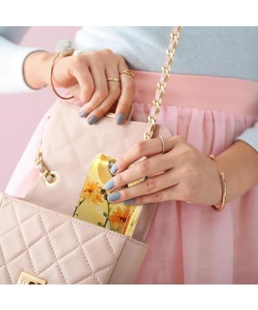 Travel Lipstick Organizer Case - Portable Makeup Bag with Mirror | Daisy Bird in Flower Design - Buy Online on GoSupps.com