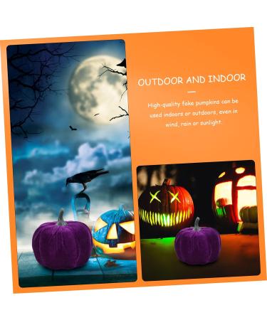 Ciieeo 10 Pcs Flannel Foam Pumpkin Decor Ornament Small Velvet Pumpkins Fabric Jack o Lantern Artificial Vegetable Halloween Pumpkin Diy Pumpkin Models Photo Prop Household Purple Crafts - Buy Online on GoSupps.com