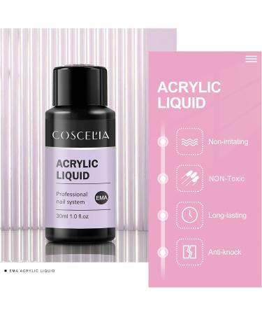 Acrylic Liquid Monomer for Acrylic Powder 30ml Professional Acrylic Nail Liquid for Acrylic Nails Extension Acrylic Nail Extension Carving - Buy Online on GoSupps.com