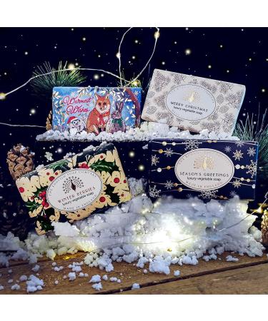 The English Soap Company Festive Soap Bar 190g Seasons Greetings (Cinnamon and Orange) - Buy Online on GoSupps.com
