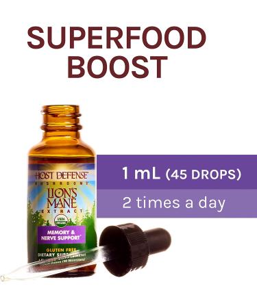 Fungi Perfecti Lion's Mane Extract - Memory & Nerve Support 1 fl oz (30 ml) - Buy Online on GoSupps.com