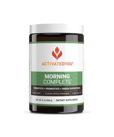 ACTIVATEDYOU Morning Complete Daily Wellness Drink with 10 Billion CFUs, Prebiotics, Probiotics and Green Superfoods, 30 Servings, Apple Cinnamon Flavor Apple Cinnamon 30 Count