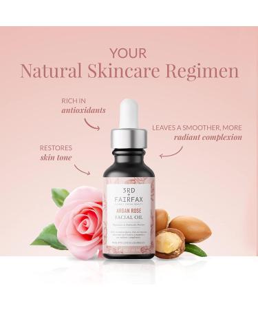 Argan Rose Facial Oil - Nourishing & Moisturizing Face Care for Dull Dry Skin | 2 Oz International Shipping Available - Buy Online on GoSupps.com
