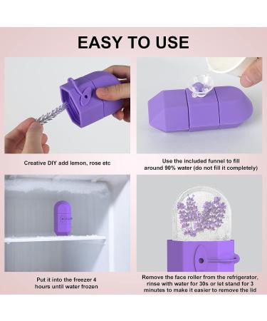 ETSAMAL 2 in 1 Ice Roller for Face - Reusable Silicone Roller for Puffiness Relief, Tighten Skin - Includes Gua Sha Tools - Purple - Buy Online on GoSupps.com