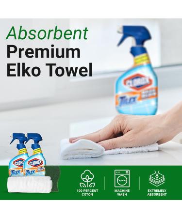 ELKO Heavy Duty Bathroom Cleaner Set: Towel Sponge & 2 Tile Mold Removers - 32oz Bleach Spray - Buy Online on GoSupps.com