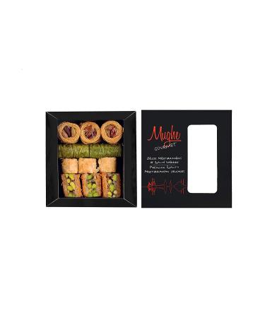 Deluxe Baklava Box with Wonderful Pistachios - 150g | Turkish Bitesize Sweets by Mughe Gourmet | Festive Holiday Gift - Buy Online on GoSupps.com