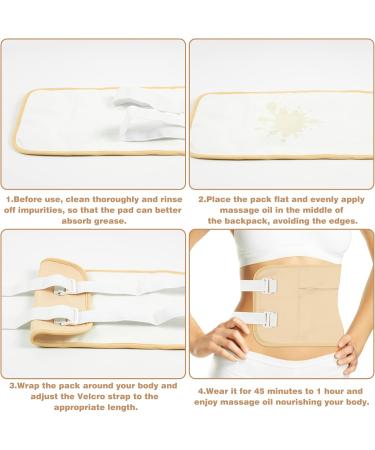 Kanmass Castor Oil Pack Wrap: Reusable Organic Kit for Liver Detox & Better Sleep - Buy Online on GoSupps.com
