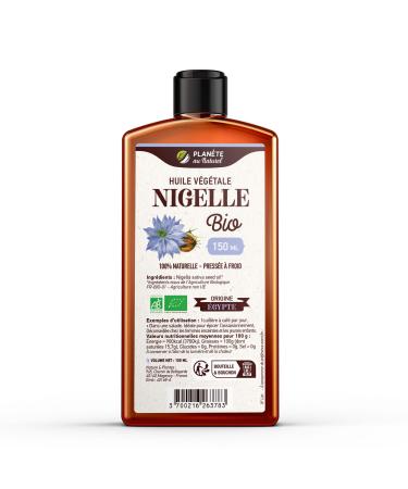 Nigelle Organic Oil 150 ml – Planète au Naturel – Pure, Natural and Cold Pressed – Food – Hair, Body, Nails
