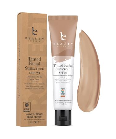 Tinted Face Sunscreen SPF 20 - Reef Safe Sunscreen for Face, Mineral Sunscreen Face SPF, Zinc Sunscreen, Tinted Sunscreen for Face Sun Skin Care, Sun Screen, Zinc Oxide Sunscreen, Facial Sunscreen 2 Fl Oz (Pack of 1) Medium Beige - Buy Online on GoSupps.com