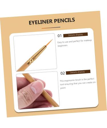 WOONEKY 1pcs Straight Bent Angled Brush Eyeliner Pencil Brush Double Ended Eyeliner Brush - Buy Online on GoSupps.com