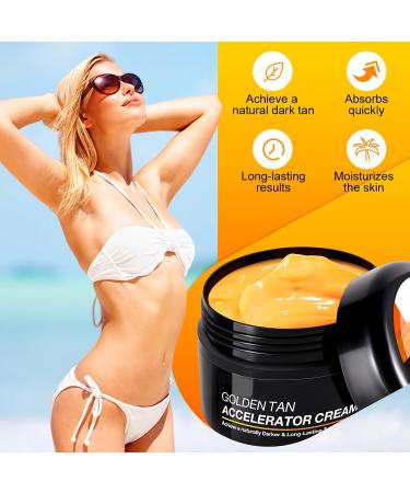 BROEYOUE Braun Tanning Cream Premium Tanning Accelerator Cream Intensive Tanning Gel Luxury Effective in Loungers Outdoor Sun A Natural Tanning Pack of 2 - Buy Online on GoSupps.com