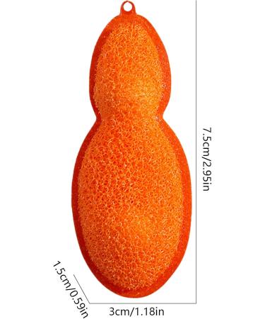 Bottle Cleaning Sponge Beans-Shaped Bottle Cleaning Sponge 3 Bottle Reusable Sponge Kids Bottle Cleaning Set Bottle Scrubber Cleaner Kids Bottle Cleaning Beans with 2 Aluminum Ceramic Balls Orange - Buy Online on GoSupps.com