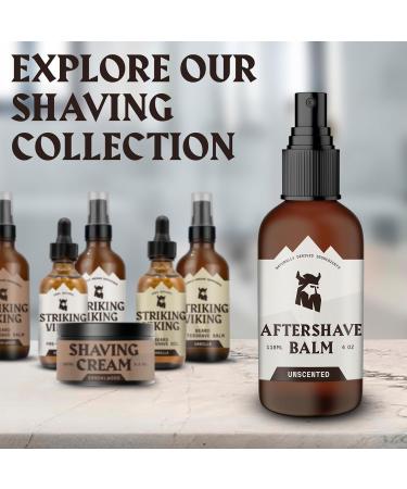 Premium Unscented Viking Shaving Products for Men - Aftershave Balm & Skin Protection - 4 oz Bottle - Buy Online on GoSupps.com