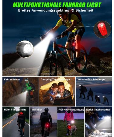 LED Bike Lighting Set - USB Rechargeable Waterproof Bicycle Lights for Kids & Adults - StVZO Approved Front & Rear Lamps - Buy Online on GoSupps.com