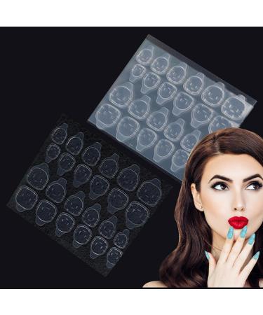 Sticky Tabs for Nails | 50 Sheets Nail Glue Stickers - Transparent Acrylic Jelly Double Sided Adhesive Tabs for Press on Nails Waterproof Hondony Small Size (White) - Buy Online on GoSupps.com