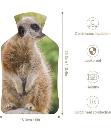 Animal Hot Water Bottle with Plush Cover - Bed Warmer for Adults & Kids | 26.5x15.3cm | Ideal for Comfort & Relief - Buy Online on GoSupps.com